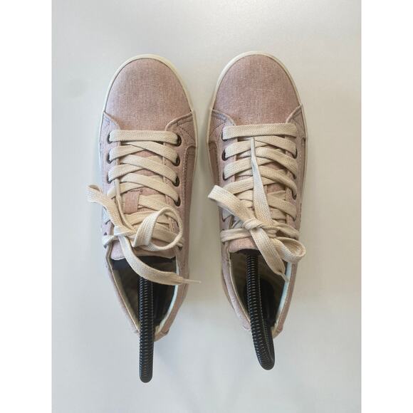 TAOS SNEAKERS WOMENS 6.5 US 37 EU SHELL PINK HEMP STAR CANVAS STA-12844 CASUAL - Picture 5 of 11